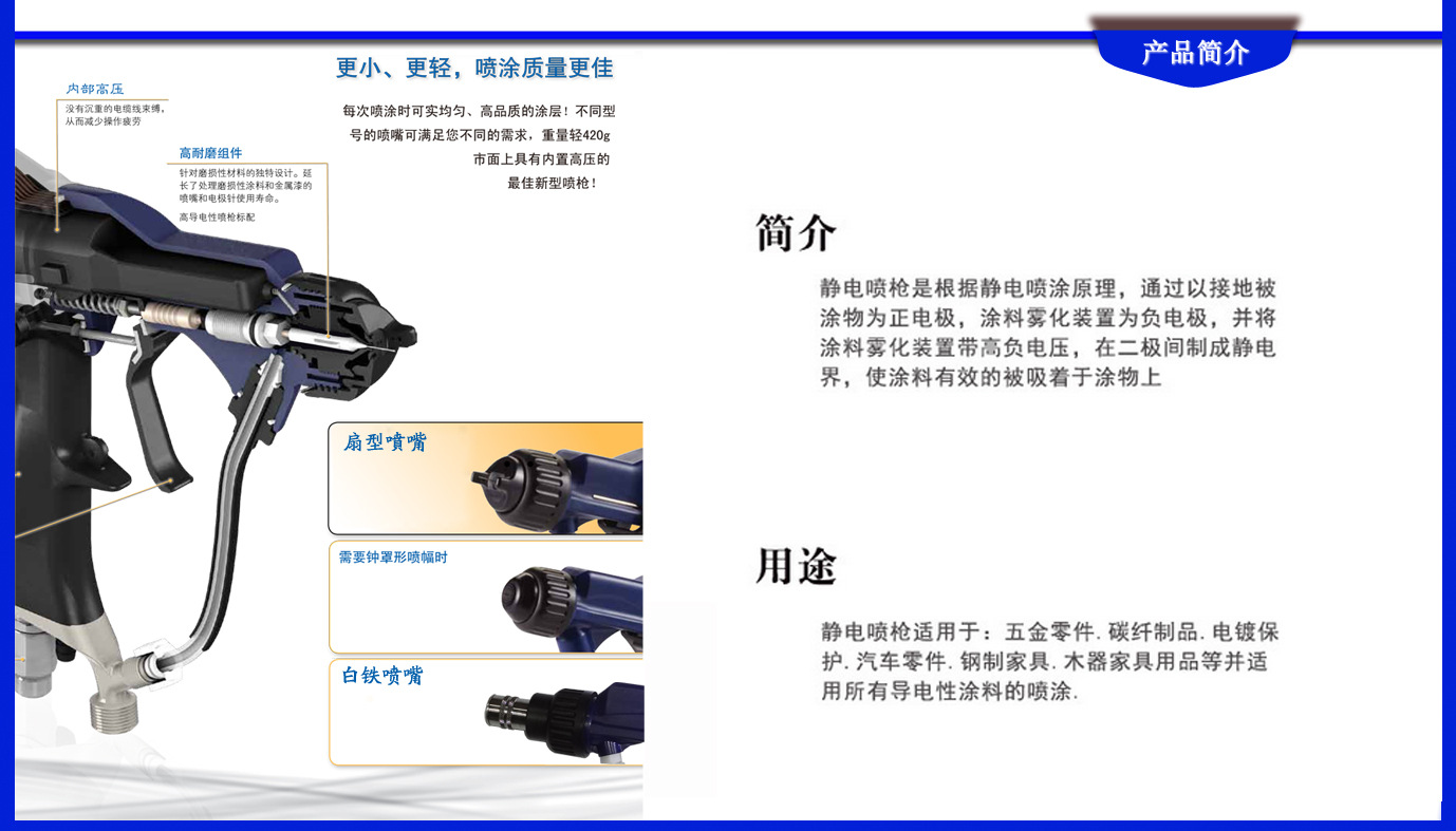 靜電噴槍簡介及用途